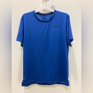 Nike Short Sleeve Dri-FIT Tee - Blue with Black Swoosh